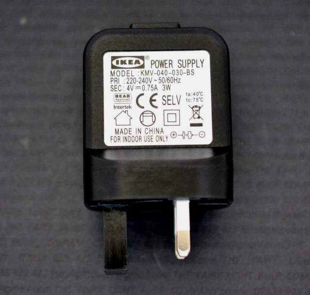 IKEA POWER SUPPLY 7V Dc 0.43A 3W Black Transformer Kmv070030Bs1 (I