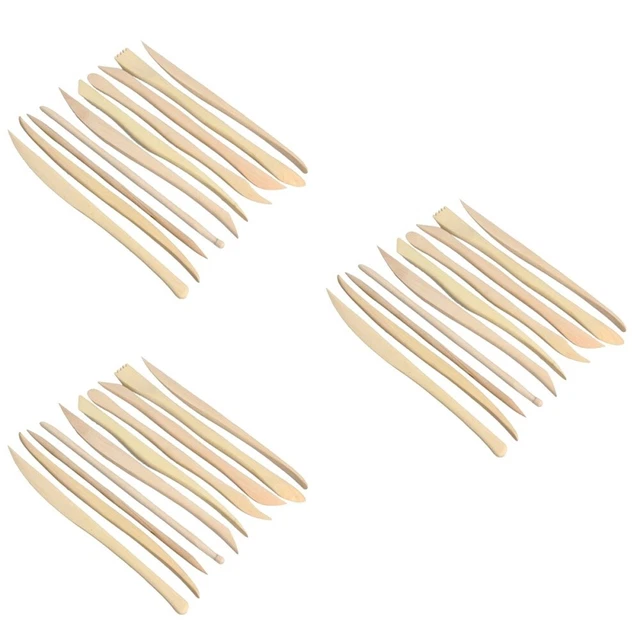30 Pcs Hölzern Werkzeuge Aus Holzton Bildhauerwerkzeuge