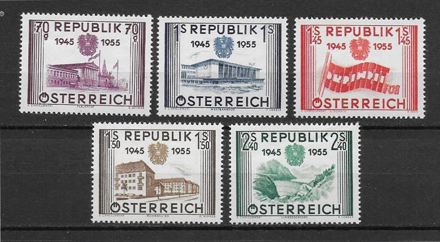 ÖSTERREICH 1955 ANK 1021-1025 postfrisch**, kompletter SATZ! MiNr. 1012-1016