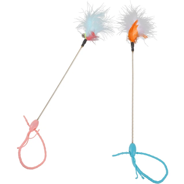 2 Pcs Chat Jouets Teaser Chat Plume Jouets Pour Chatons La Plume