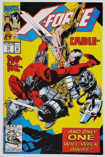 X-Force #15 Marvel Comics 1992 Deadpool vs Cable High-Grade Copy