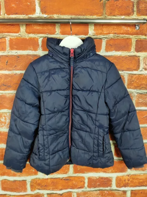 Girls Next Navy Blue Padded Coat Jacket Age 5-6 Years Lined School Kids 116Cm