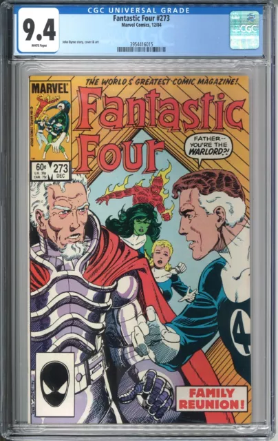 Fantastic Four #273 CGC 9.4 NM WP 1984 Marvel Comics 1st Nathanial Richards MCU