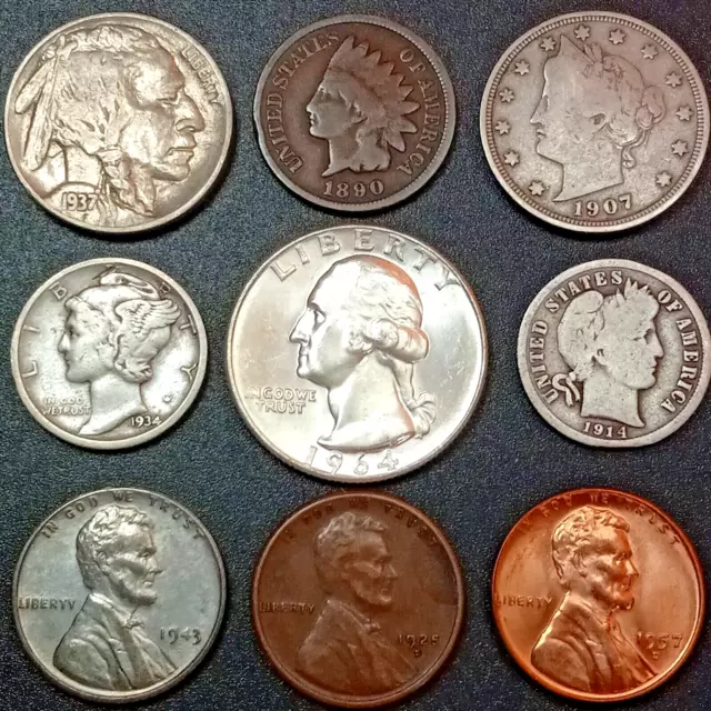 Old Obsolete US Coin Collection With Silver Starting 1800's Nice Set! (Lot#13)