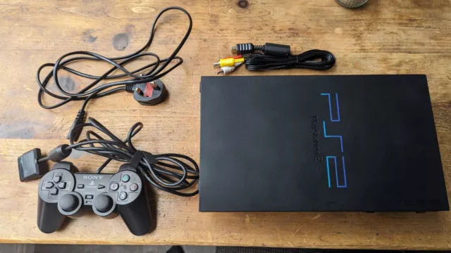 PS2 PlayStation 2 Console + Controller, Leads FULLY CLEANED WORKING