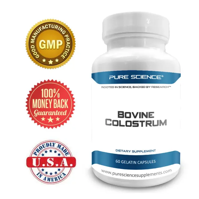 Pure Science Bovine Colostrum 500mg (Immunoglobulin -30%) - 60 Capsules