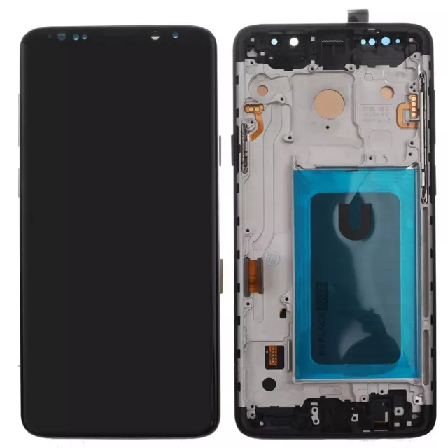 LCD Screen Assembly Frame Black For Samsung Galaxy S9 Plus Replacement Repair UK