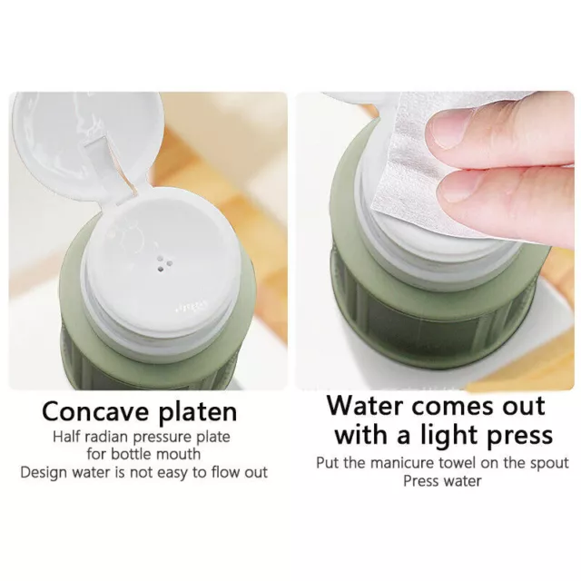 Push Down Empty Pump Dispenser For Nail Polish Remover Alcohol Clear Bottle C2 3