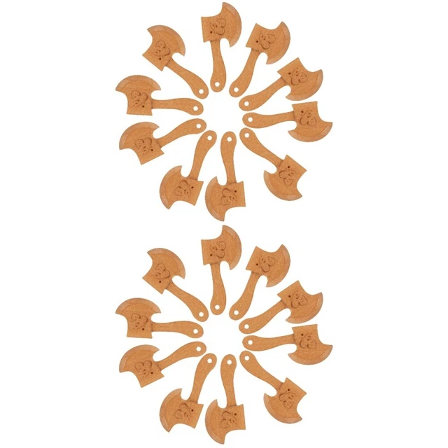 20 Pcs Mahogany Carving Photo Ornament Necklace Amulet Tool Charm