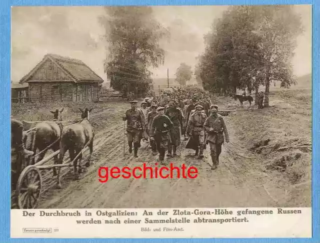 Fotodruck um 1918 - BUFA - Ostgalizien - gefangene Russen - Zlota-Gora-Höhe