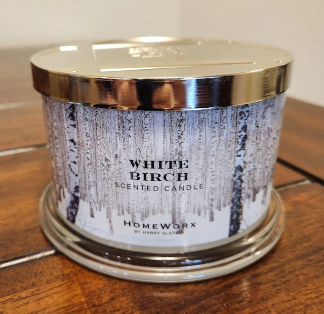 Homeworx WHITE BIRCH Scented Candle  18oz 4 wick by Harry Slatkin NEW
