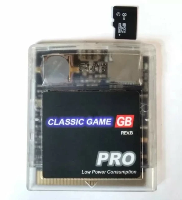 Cartouche Rétro 2250 Jeux En 1 Pour Game Boy Color - Compatible GB/GBC, Avec Micro SD 8Go