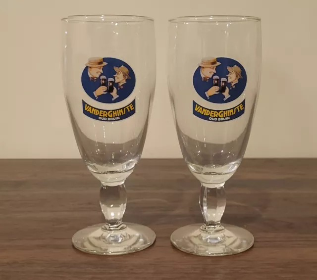 2  Vanderghinste Oud Bruin 25 CL Beer Glasses Belgian