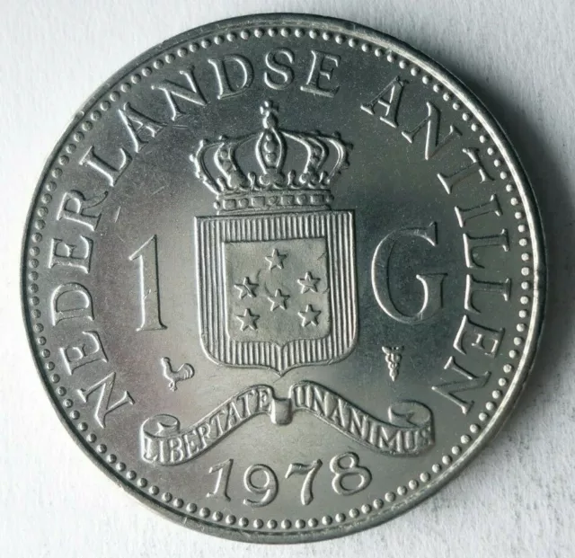 1978 NETHERLANDS Antilles GULDEN - Hard to Find Coin Antilles #3