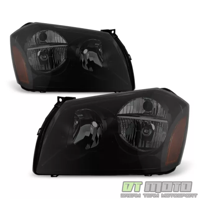 Black Smoke 2005-2007 Dodge Magnum SE SRT SXT RT Headlights Headlamps Left+Right