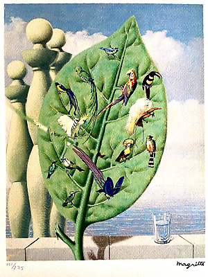 René Magritte Litografía 1986 (Roberto Matta Giacometti Joan Mirò Salvador Dali