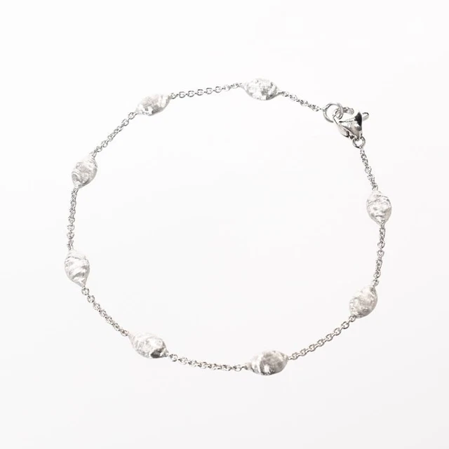 MARCO BICEGO Siviglia 18k White Gold Beaded Chain Bracelet 7.3in 18.5cm MARCO BICEGO Siviglia 18k White Gold Beaded Chain Bracelet 7.3in 18.5cm