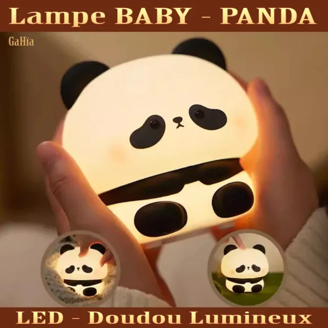 Lampe Baby Panda Nounours Doudou Veilleuse Relaxante Portable Pour Bébé Enfant