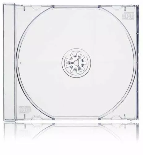 50 Standard 10mm STANDARD Jewel CD Cases CLEAR Tray SINGLE Disc 10.4mm case SCT