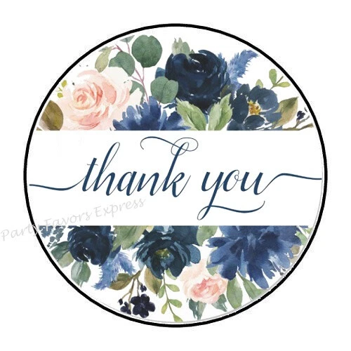 500 Pcs/roll 3.8cm Tulip Pattern Border Thank You Slogan Gift Decoration Sticker