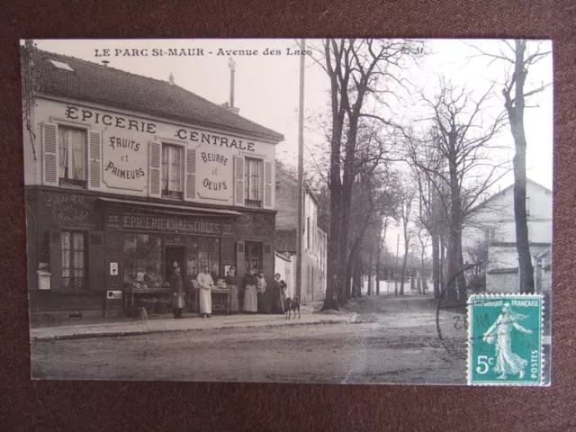Cpa Le Parc St Maur (94 Val De Marne) Avenue Des Lacs Central Epicerie Primurs