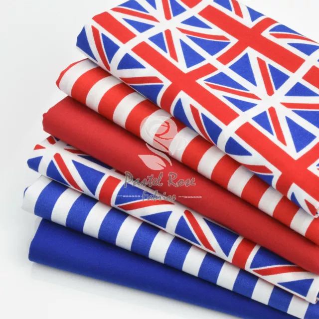 Pacchetto bandiera britannica Union Jack novità 100% cotone tessuto poplin H metro