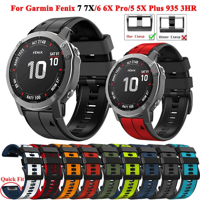 Bracelet Quick Fit 22 Mm Silicone – Pour Garmin Fenix 6/7/5/Epix – Sans Marque – Neuf