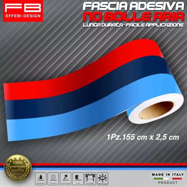 Fascia Striscia adesiva BMW M Performance adesivo Motorrad Motorsport 155x2,5cm