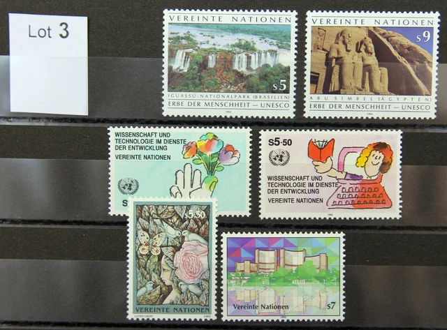 UNO Wien, Lot 3 (Jahr 1992) postfrisch