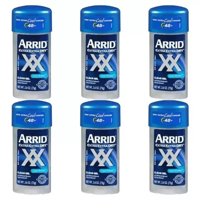 ARRID Extra Extra Dry Cool Shower Deodorant Gel 6 Packs