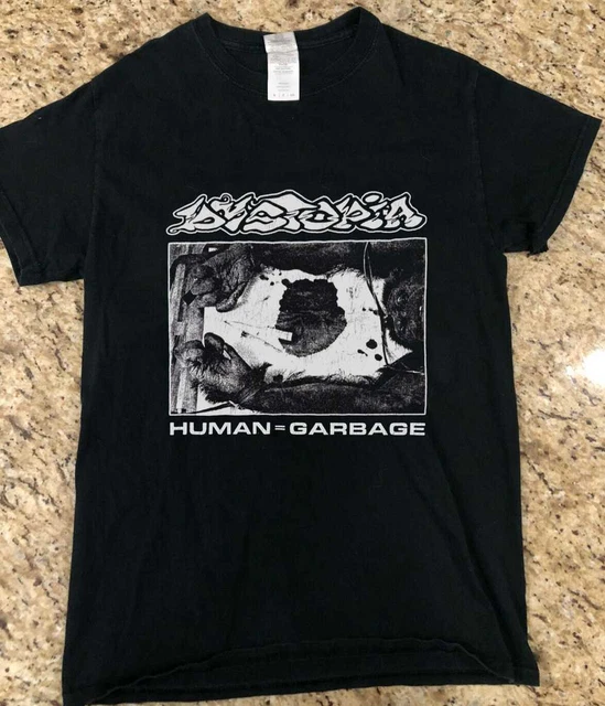 Dystopia Human Garbage Cotton Black Unisex T-shirt  S-5XL Men Women VN0199