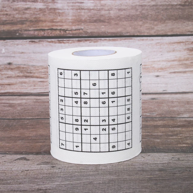 Rollo de inodoro de sudoku papel de tela impreso papel higiénico bueno