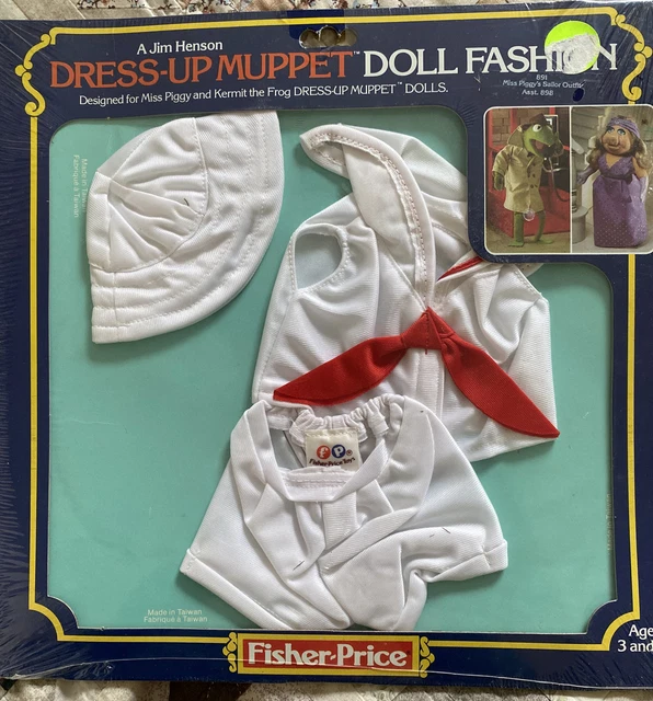 1981 Fisher-Price Dress-Up Muppet Doll Fashion Miss Piggy Sailor Suit Jim Henson