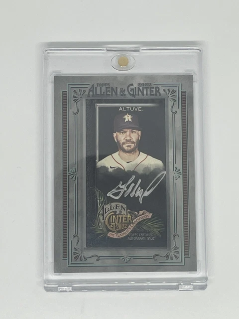 JOSE ALTUVE Astros 2022 Topps Allen & Ginter X Silver Framed Mini Auto #MAJA /25