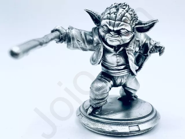 * 5 oz Hand Poured .999 Fine Pure Silver 3D Bar "Yoda With Lightsaber" Star Wars