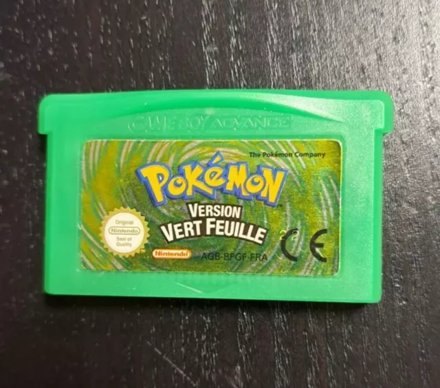 Pokemon Vert Feuille - GBA : Avec Problème De Sauvegarde