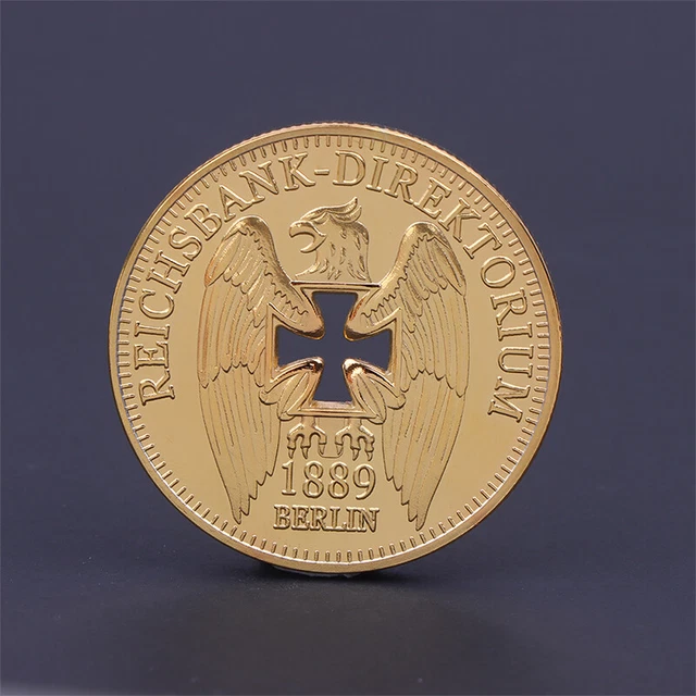 1889 German World War II German Reichsbank Direktorium Hollow Cross Eagle CoinEN