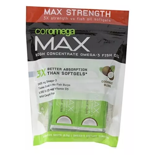 Max High Concentrate Omega-3 Coconut Bliss 30 Count By Coromega