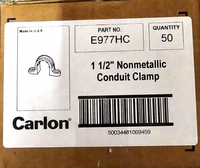 Carlon Box 50- E977HC 1-1/2" Nonmetallic Conduit Clamps