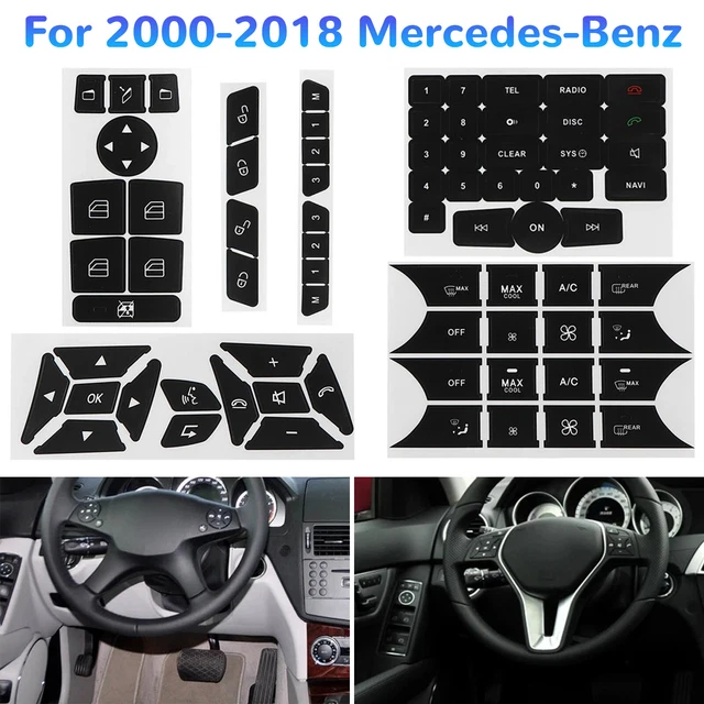 For Mercedes 2007-14Repair Decal Button Door Steering A/C Windo W Radio Sticker⭐