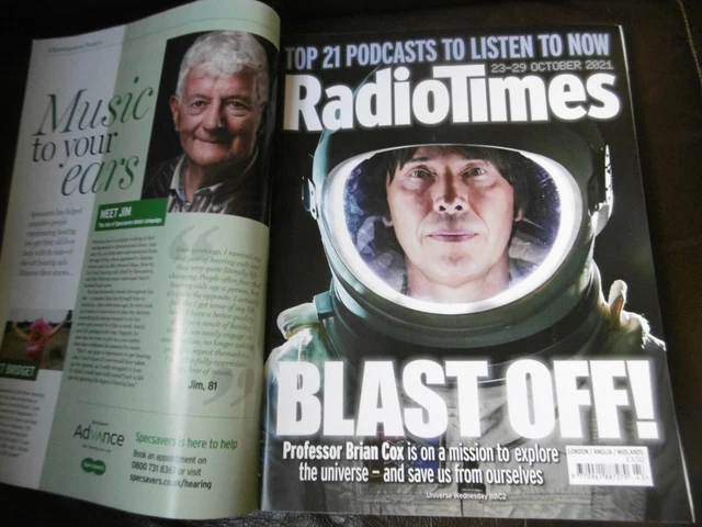 UK BBC TV Guide Radio Times Brian Cox 23rd to 29th October 2021 £3.99 ...