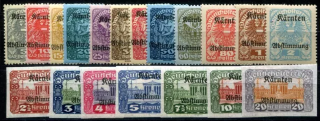 Österreich 1920 321-339 ** Postfrisch Satz Kärnten Abstimmung(I2417