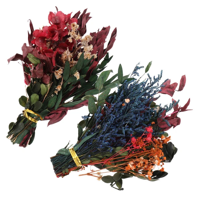 2 piezas de flores secas conservadas flores secas hágalo usted mismo