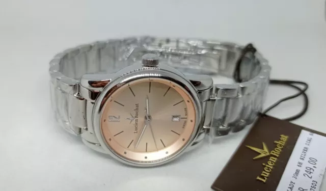 OROLOGIO DONNA LUCIEN ROCHAT,SWISS MADE,GESTE LADY,QUADRANTE ROSA,CASSA 30mm