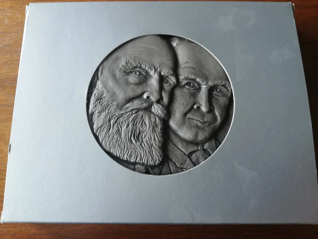 Eisenguss Plakette Robert Bosch Hugo Junkers Entwurf Wolfgang Frehmuth Hirzenhai