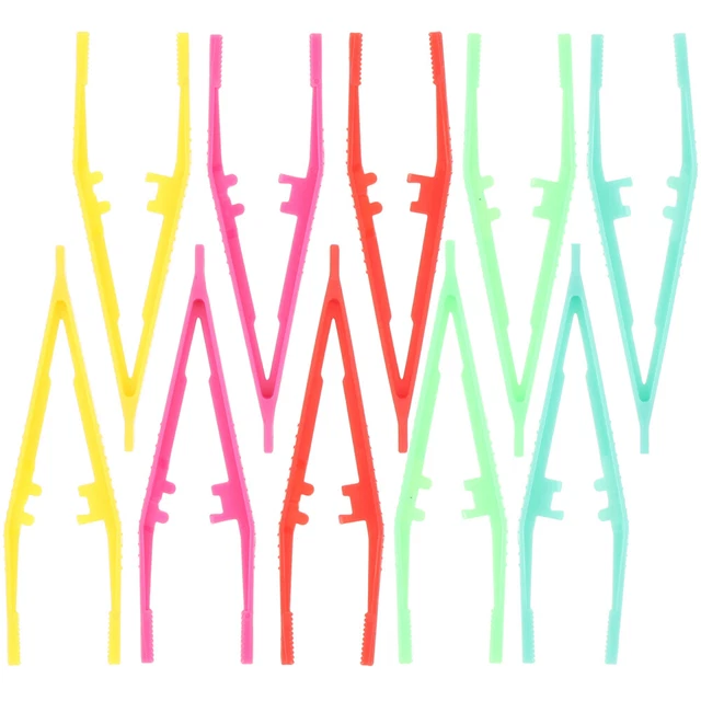 20 piezas de pinzas pequeñas cuentas de plástico colores pinzas artesanías niños