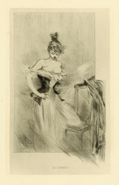 ARMAND RASSENFOSSE 1928 femme pointe sèche curiosa superbe