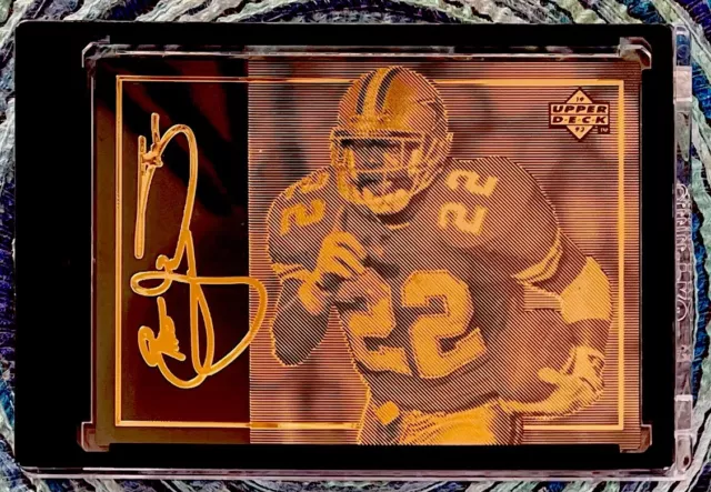 Upper Deck 1993 edición limitada grabado oro negro 24kt/2500 Emmitt Smith SP HOF