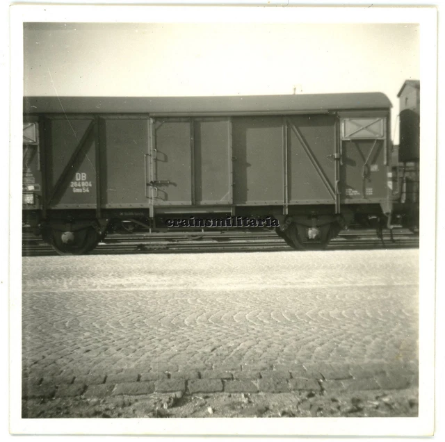 Orig. Foto DB Deutsche Bundesbahn Eisenbahn Wagen Typ Gms 54 um 1960