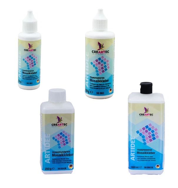 CREARTEC transparenter Mosaikkleber Klebstoff Basteln Kreativ Klebstoff